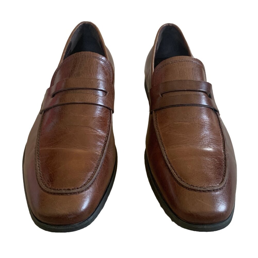 Kenneth Cole Reaction Men's Elekt leather penny loafers size 12 - Picture 2 of 7